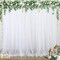 10x10 Ft White Backdrop Curtain – Soft Wrinkle-Free Fabric Photography Background, 2 Panels for Wedding, Party & Event Decoration